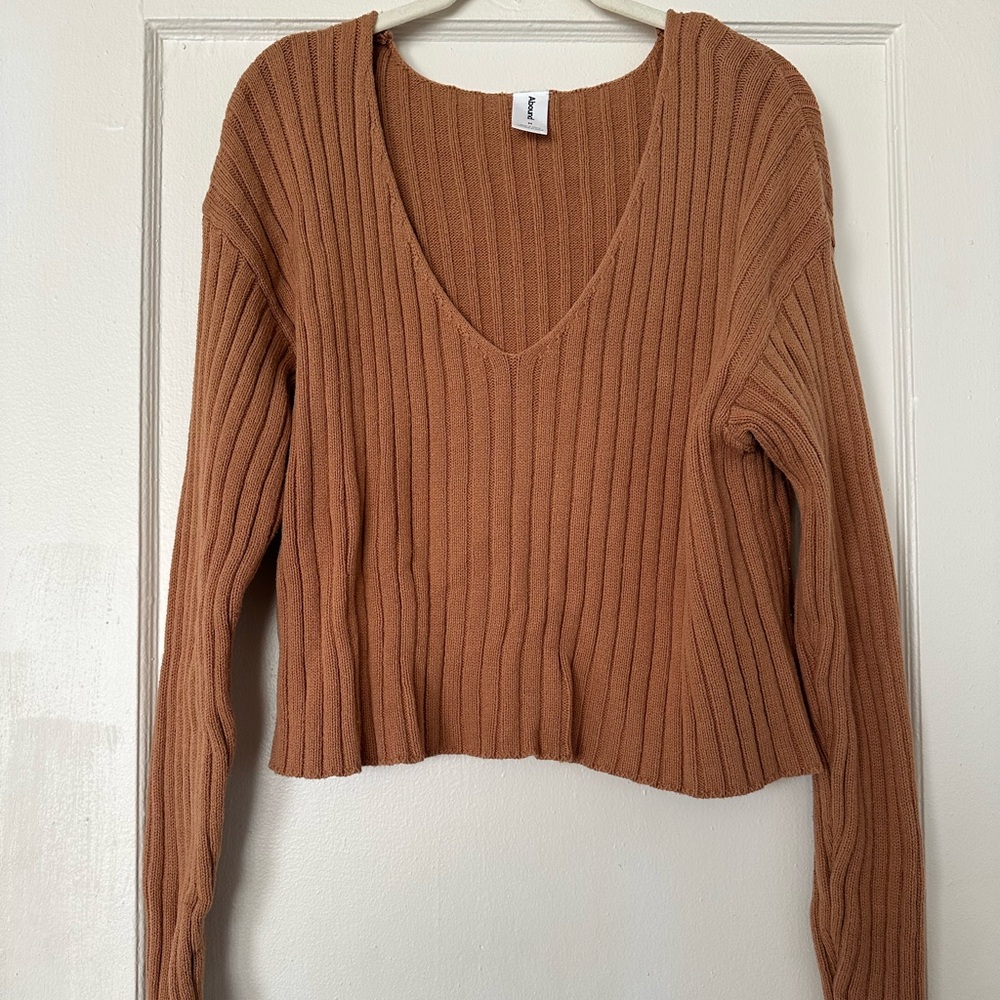 Abound Ribbed Knit V-Neck Sweater